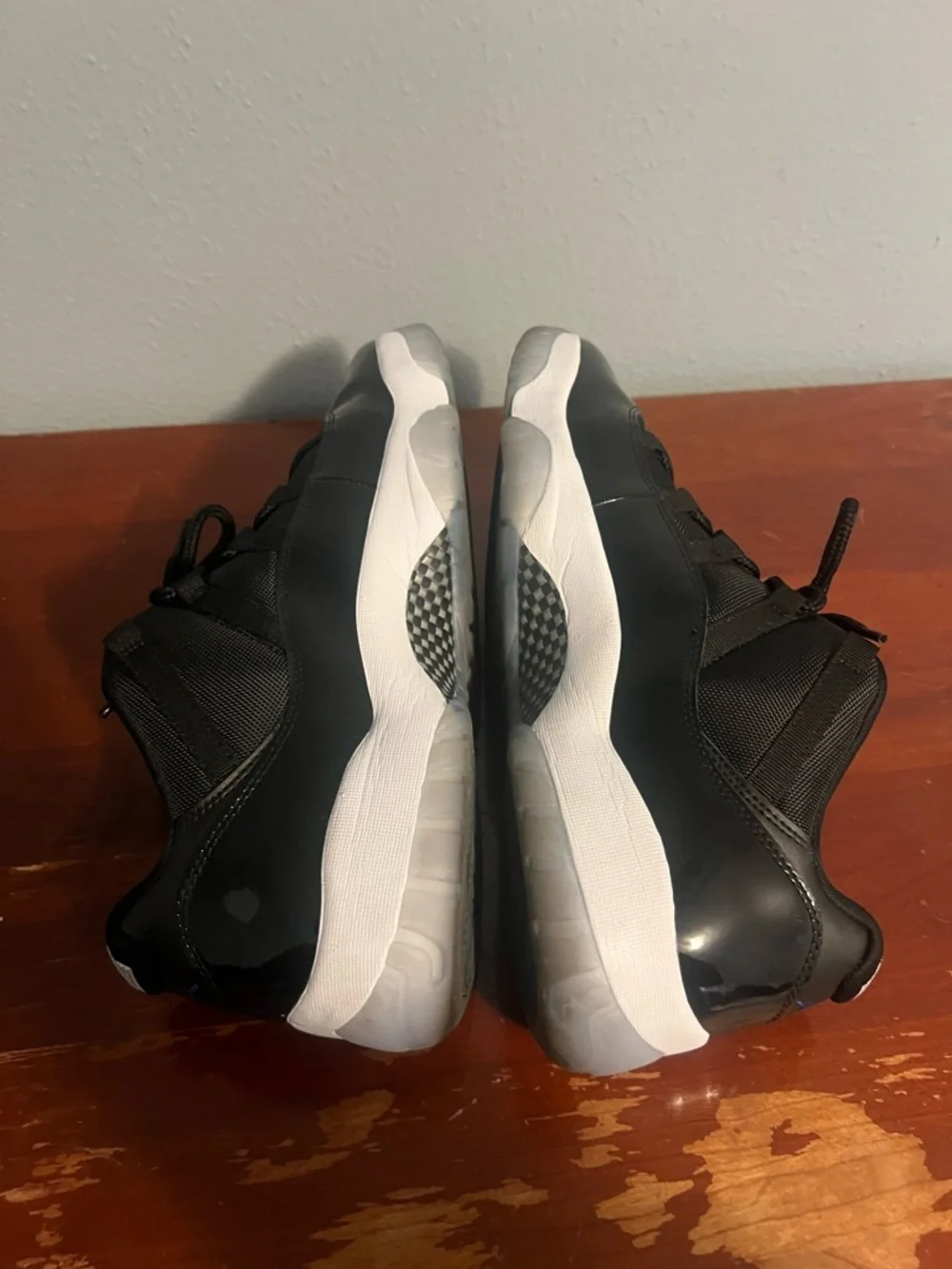 Jordan Men's Black and White Low-Top Retro 11 space jam